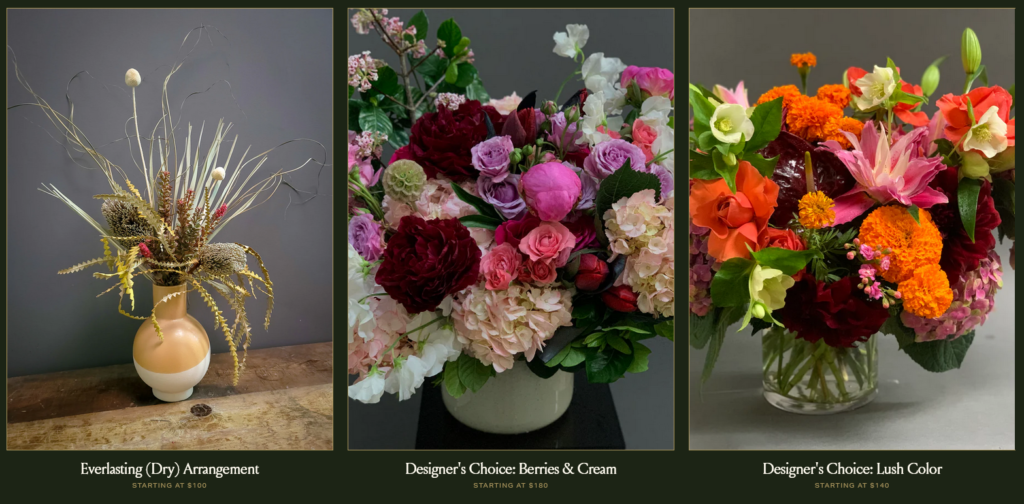 Gilly Flowers Los Angeles CA Bespoke Floral Arrangements